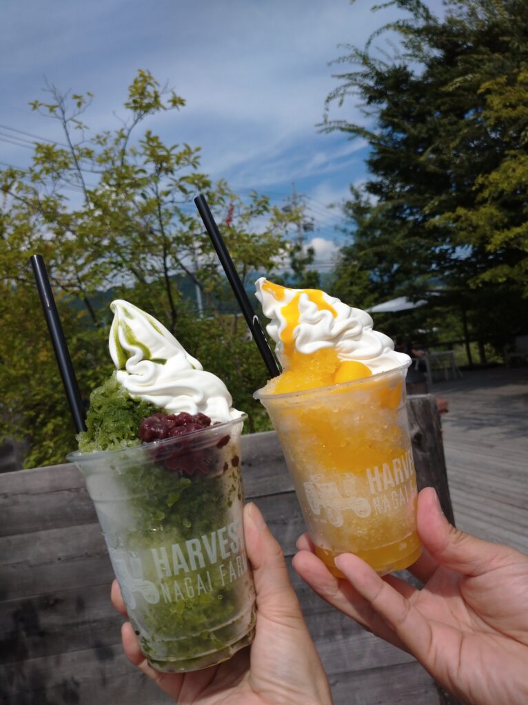 東御市和『HARVEST NAGAI FARM』のかき氷を食べました | じょう