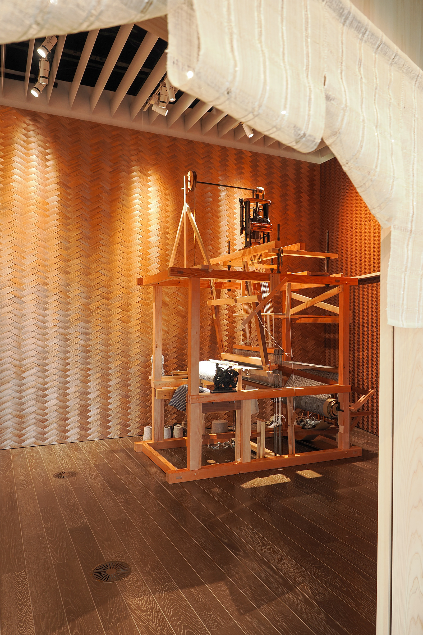 アトリエと題された章の一角、町屋造りのブース