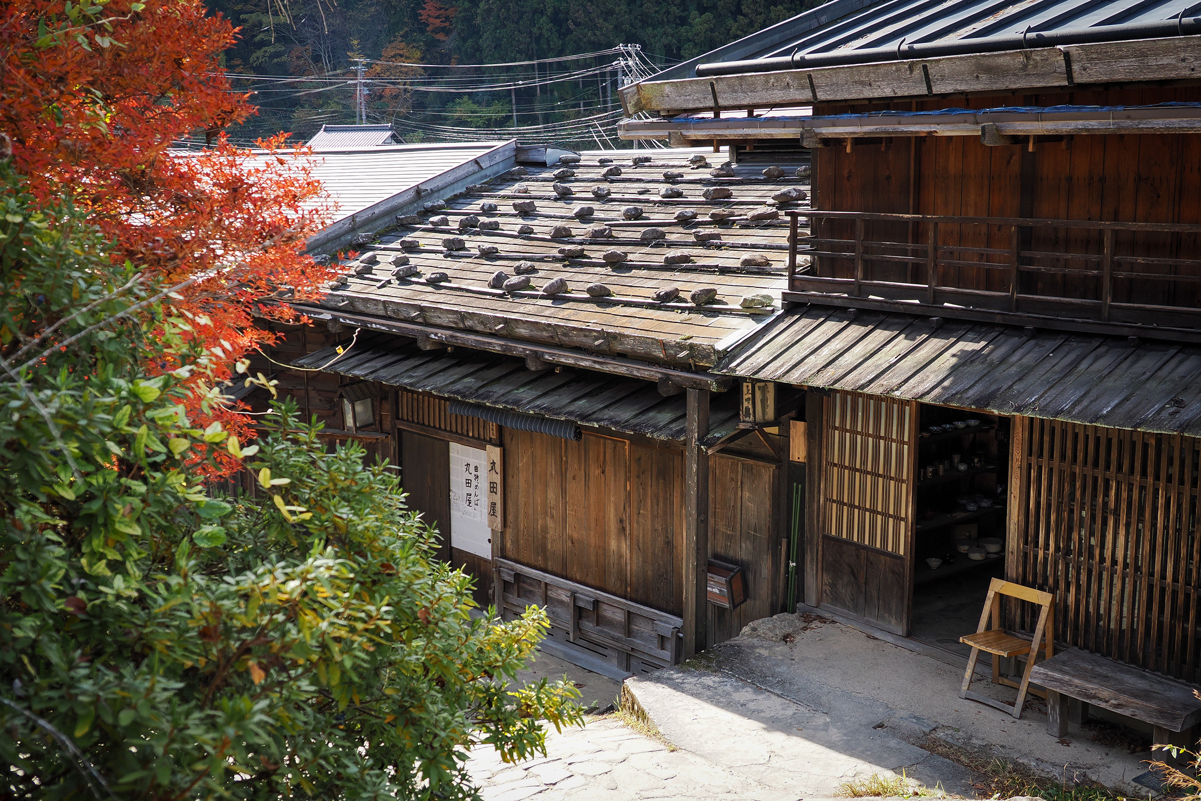 古い町並みを残す南木曽町の象徴、妻籠宿