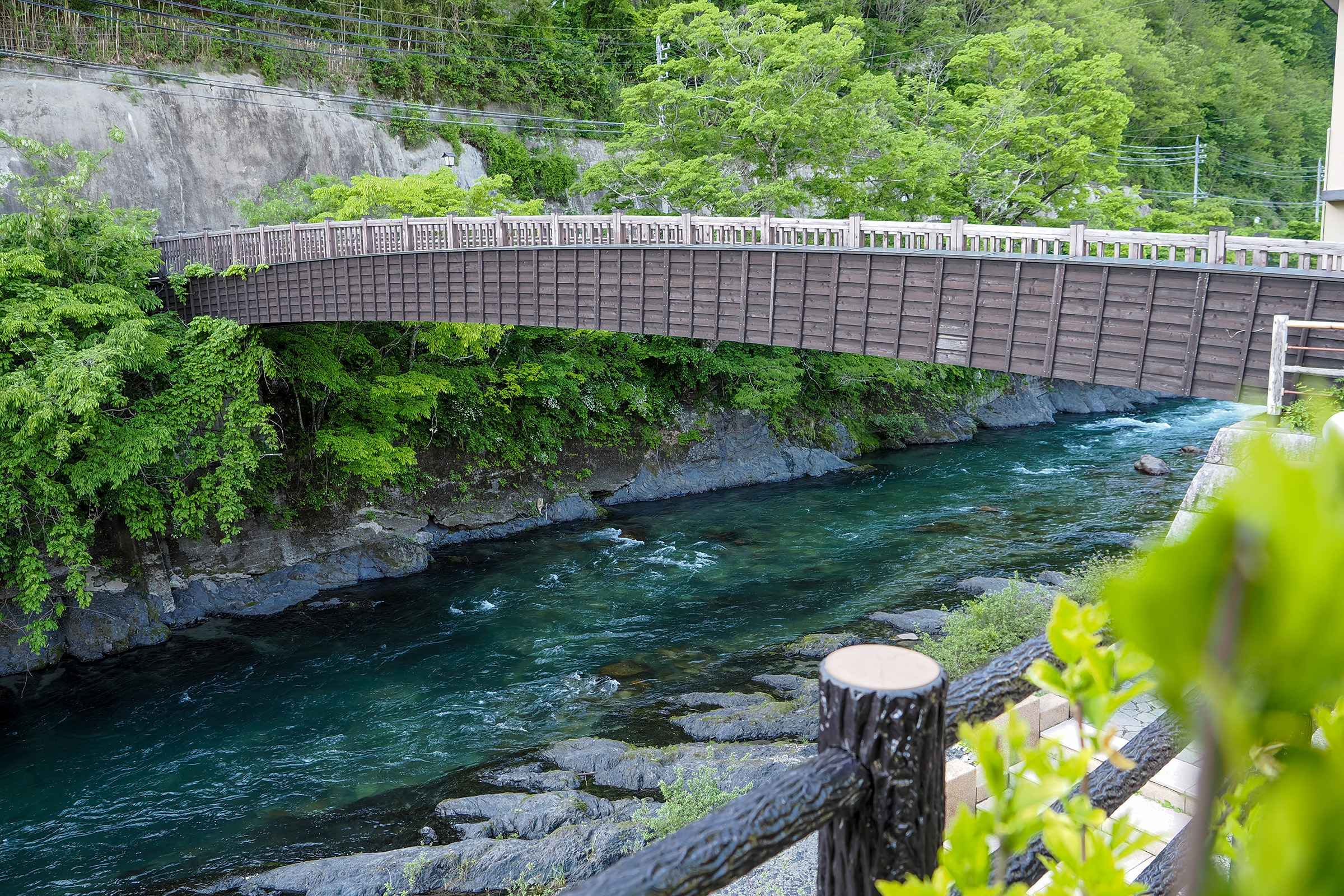 行人橋と平行にかかる行人橋歩道橋